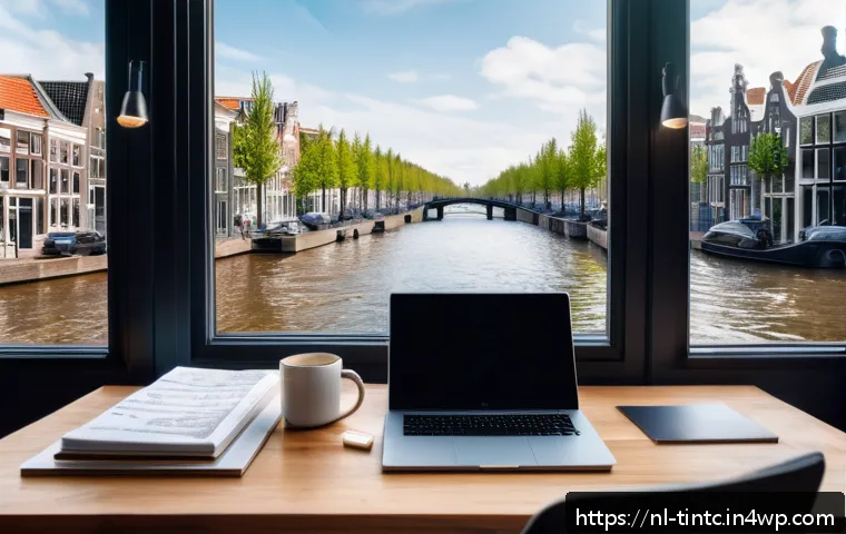금융 독립을 위한 투자 수익률 계산법 - A modern Dutch home office setup with a young adult investor analyzing investment spreadsheets on a ...